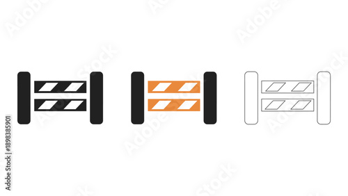 set of barrier icons representing safety control and access management