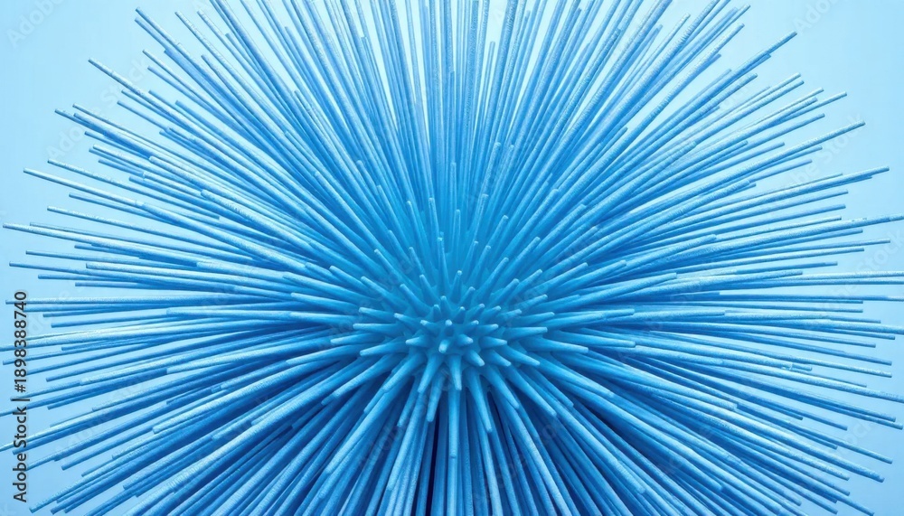 Obraz premium Blue Starburst Explosion Abstract 3D Design Background