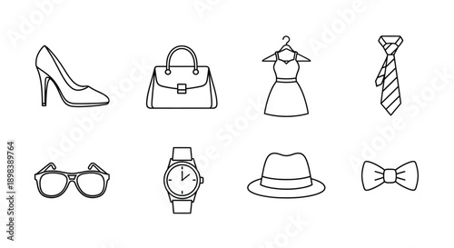 A collection of various fashion accessories and items.