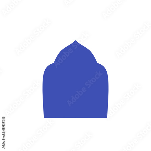 Blue Islamic Mosque Dome Silhouette