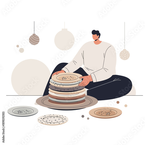 Artisan Crafting Delicate Pottery For Home Decor And Table Settings