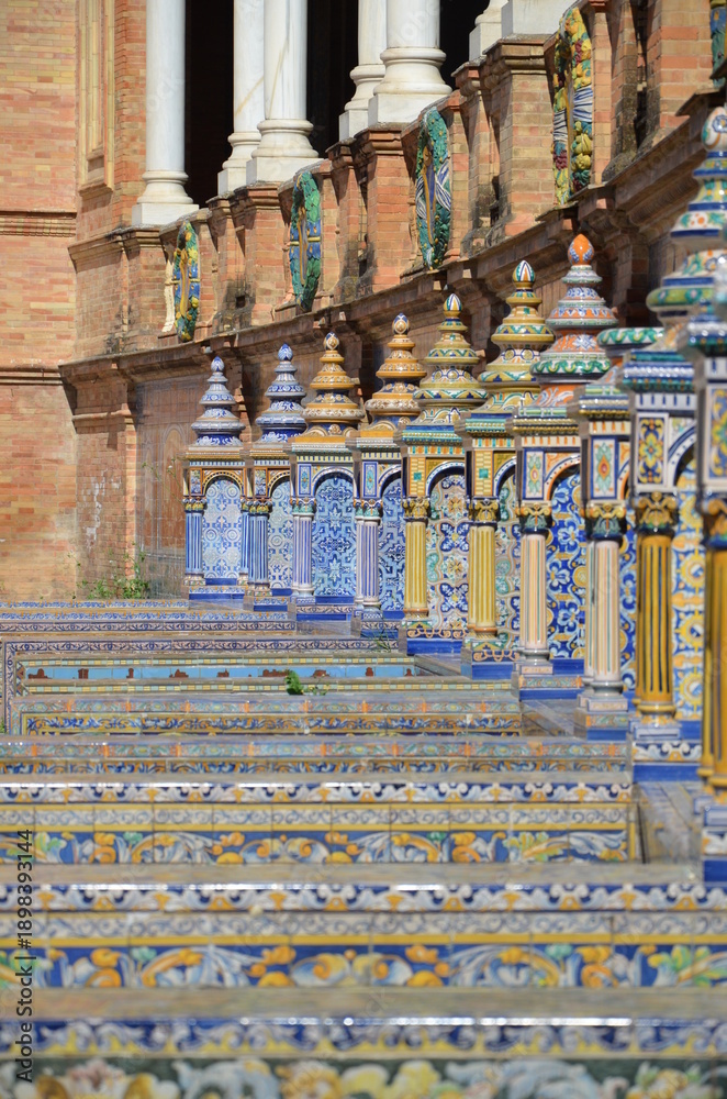 Fototapeta premium Plaza de Espana or Spain Square in Seville, Andalusia, Spain