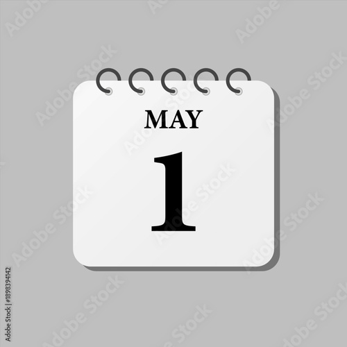 Icon page calendar day - 1 May