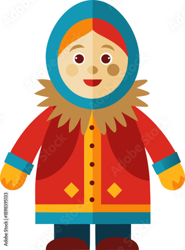 An effigy of winter, isolated on a white background. Russian Maslenitsa , white background
