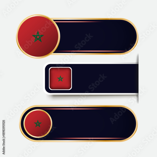 Shiny Morocco Flag Banners Set