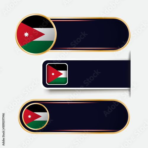 Shiny Jordan Flag Banners Set