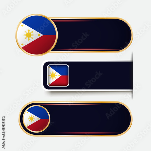 Shiny Philippines Flag Banners Set