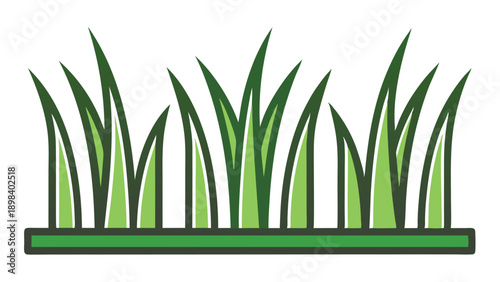A collection of abstract vector grass blades showcasing lush green foliage, symbolizing growth, nature, and organic elements, ideal for design projects requiring natural or ecological themes