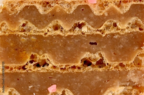 Wallpaper Mural layers of homemade wafer, waffle sweet food theme Torontodigital.ca