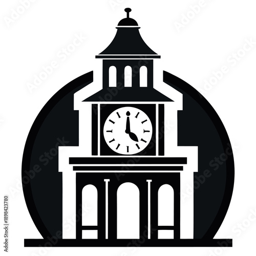 clock tower vector illustration