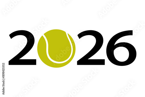 Tennis event logo featuring the year 2026 and a tennis ball design
