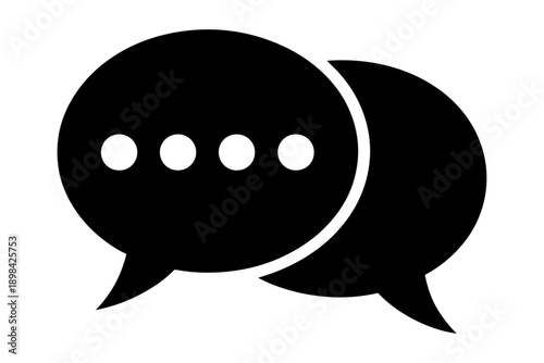 communication bubble icon representing dialogue and conversation and message