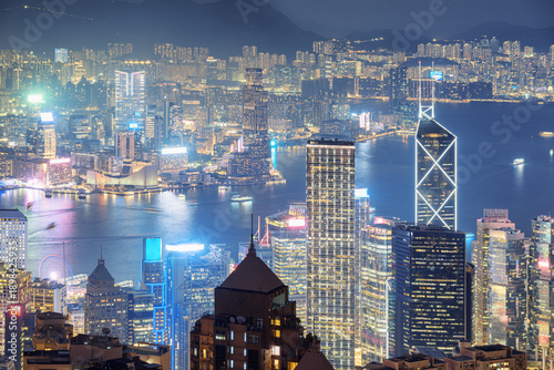 Wallpaper Mural Awesome aerial view of Hong Kong from Victoria Peak Torontodigital.ca