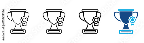 Reward Icon Different Style Outline Collection Set Vector Illustration
