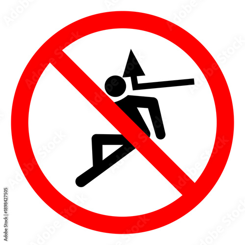 Injury Hazard Fall Hazard Symbol Sign ,Vector Illustration, Isolate On White Background Label. EPS10