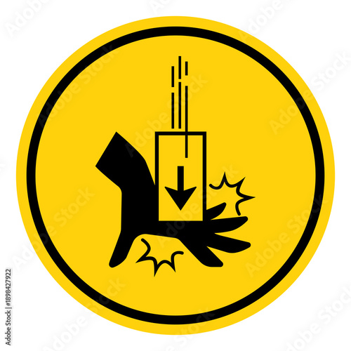 Crush Hazard Symbol Sign ,Vector Illustration, Isolate On White Background Label. EPS10