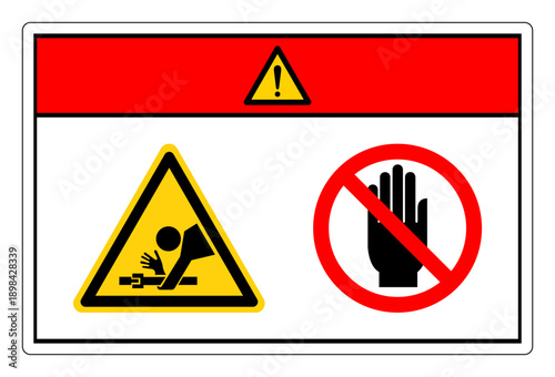 Danger Of Arm Entanglement Symbol Sign ,Vector Illustration, Isolate On White Background Label.EPS10