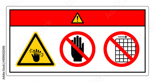 Danger Crush Hazard Symbol Sign ,Vector Illustration, Isolate On White Background Label. EPS10