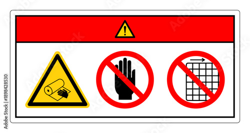 Danger Of Dragging roll Symbol Sign ,Vector Illustration, Isolate On White Background Label.EPS10