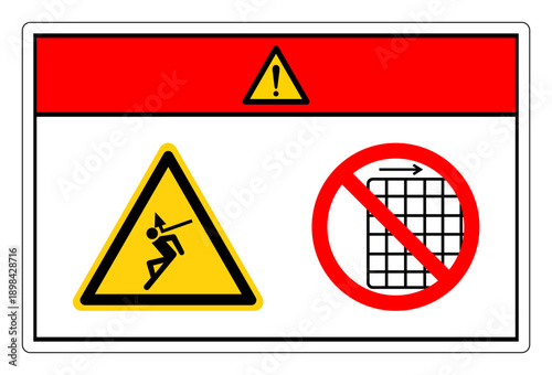 Danger Fall Hazard Symbol Sign ,Vector Illustration, Isolate On White Background Label. EPS10