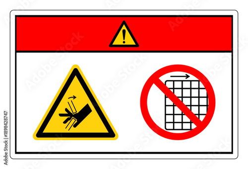 Danger Hand Crush Pinch Point Symbol Sign ,Vector Illustration, Isolate On White Background Label. EPS10