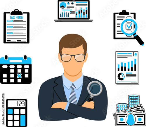 Auditing, Tax process, Accounting Banner