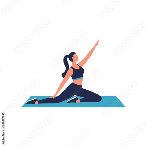 fitness, gym, workout, exercise, health, lifestyle, active, sport, wellness, training, athlete, strength, cardio, equipment, yoga, pilates, stretching, illustration, vector, flat, design, body