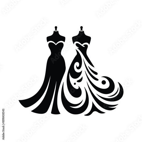 dummy dress hand drawing illustration vector