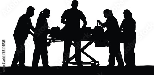 Medical team performing surgery in an operating room