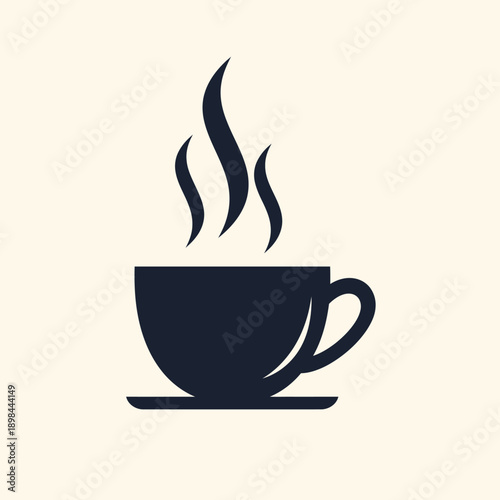 Steaming Coffee Cup Icon Vector Illustration