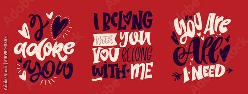 Valentine's Day core. Hand drawn doodle lettering quote about Love. Lettering for t-shirt design, mug print, bag print, clothes fashion. 100% hand drawn vector image.
