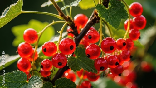 red currant berries. branches of red berries trending on art station sharp focus intricate.  