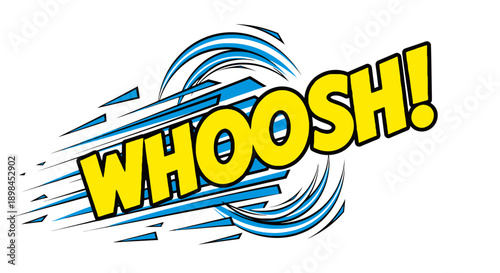 Comic book whoosh effect, dynamic motion graphic