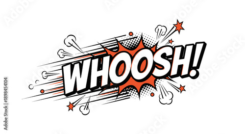 Comic book sound effect whoosh