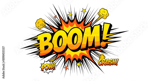 Comic boom explosion graphic