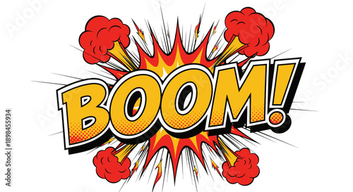 Comic boom explosion text