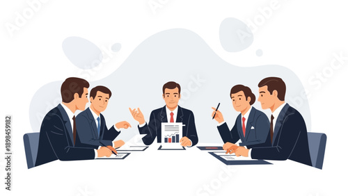 Business Meeting Team Discussion Corporate Strategy Planning Boardroom