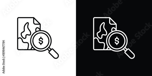 Geographic Icon Sheet Black And White