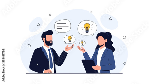 Business Meeting: Teamwork, Ideas, and Communication