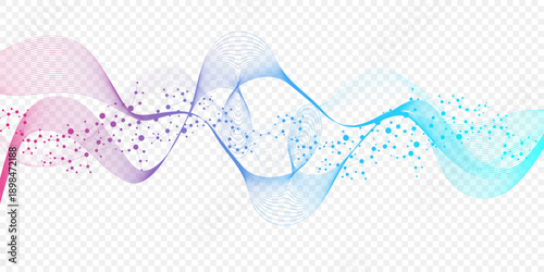 Structure molecule and communication. Dna, atom, neurons. Scientific concept for your design. Connected lines with dots. Medical, technology, chemistry, science background. illustration