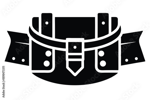 tool belt line art silhouette vector illustration