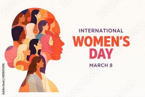 International Women's Day celebration with diverse group of women