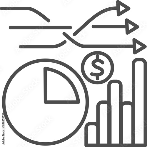 Revenue Stream Outline Icon