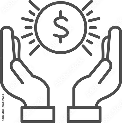 Revenue Stream Outline Icon