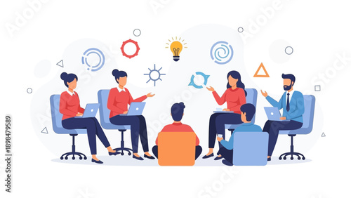 Team Brainstorming Session: Collaboration, Ideas, and Innovation