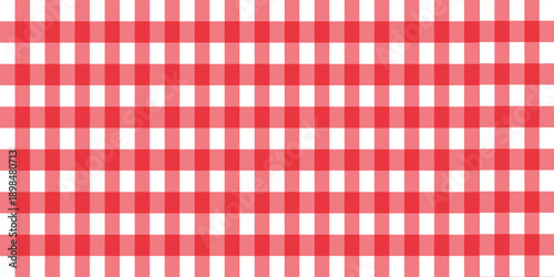 Red checkered pattern tablecloth vektor
