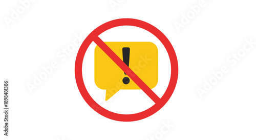 Prohibition sign indicating loudly speaking or shouting is strictly forbidden suggesting quiet respectful communication within a shared area or establishment