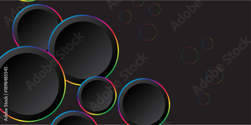 Modern circle dimension layers background colorful light decoration