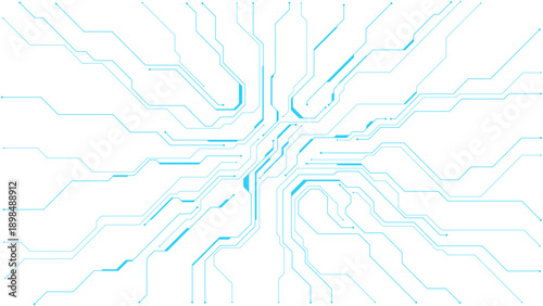 Futuristic HUD interface on microchip backdrop. Vibrant neon display with glowing digital patterns, abstract technology elements, and bright electronic design.