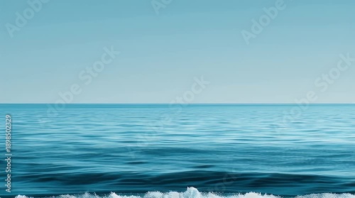 Wallpaper Mural Minimal Seascape of Clean Blue Sea in Bright Daylight Torontodigital.ca